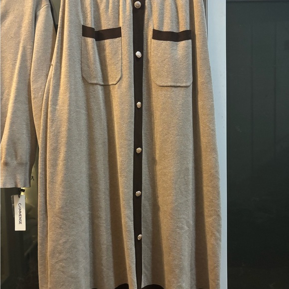 NWT Commense Tan and Brown Sweater Midi Skirt Set - Size Large - Picture 12 of 12